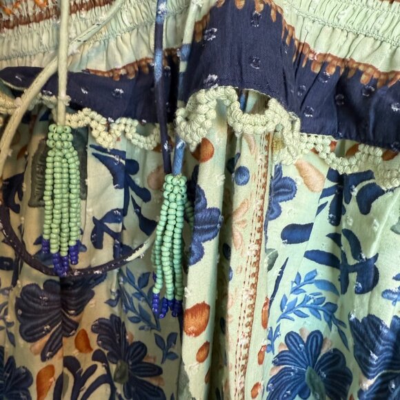 Farm Rio Ocean Tapestry Green Maxi Dress - New with Tags - Picture 4 of 5